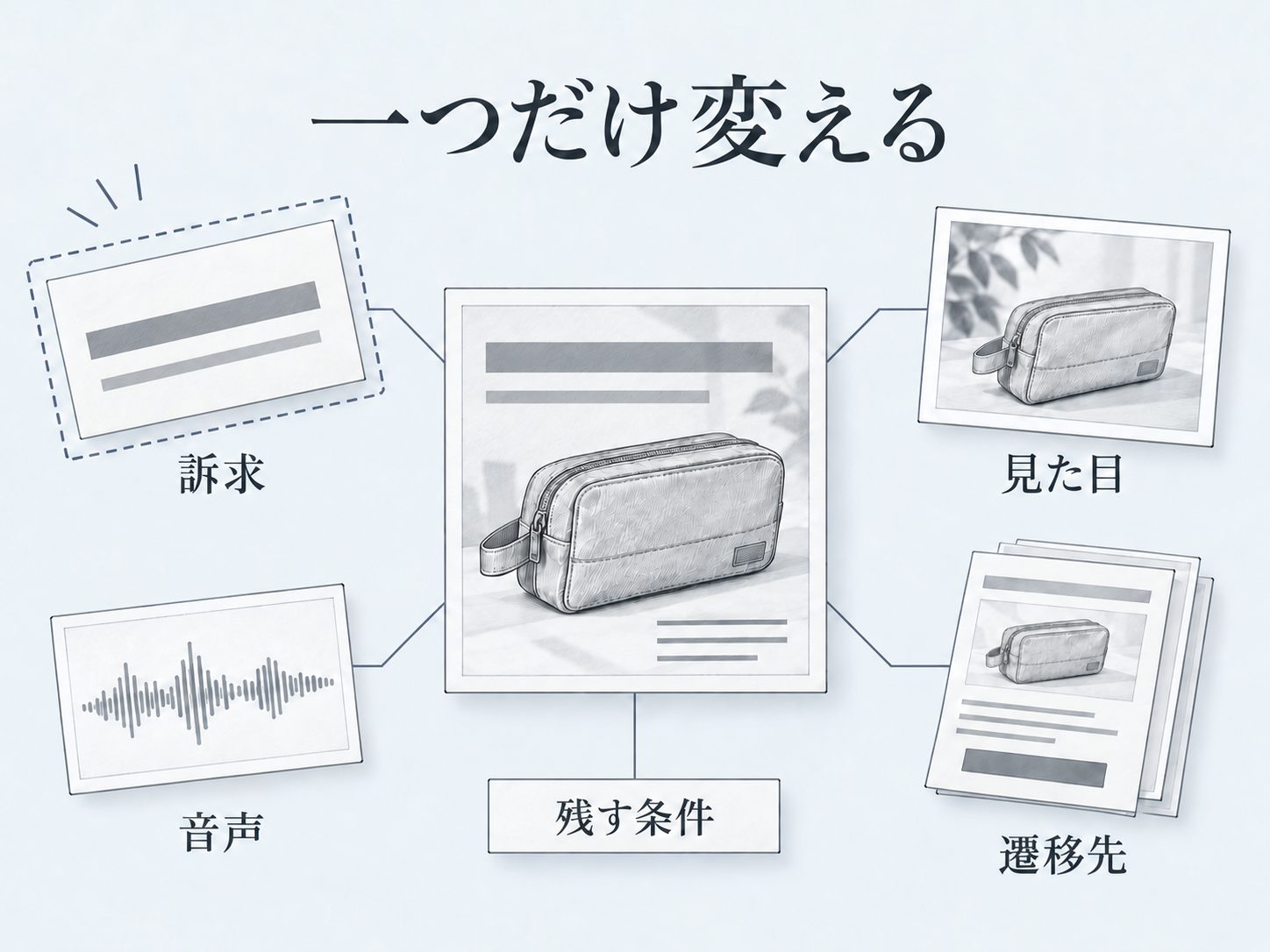 変更要素を分けると効果の読み違いを防げる