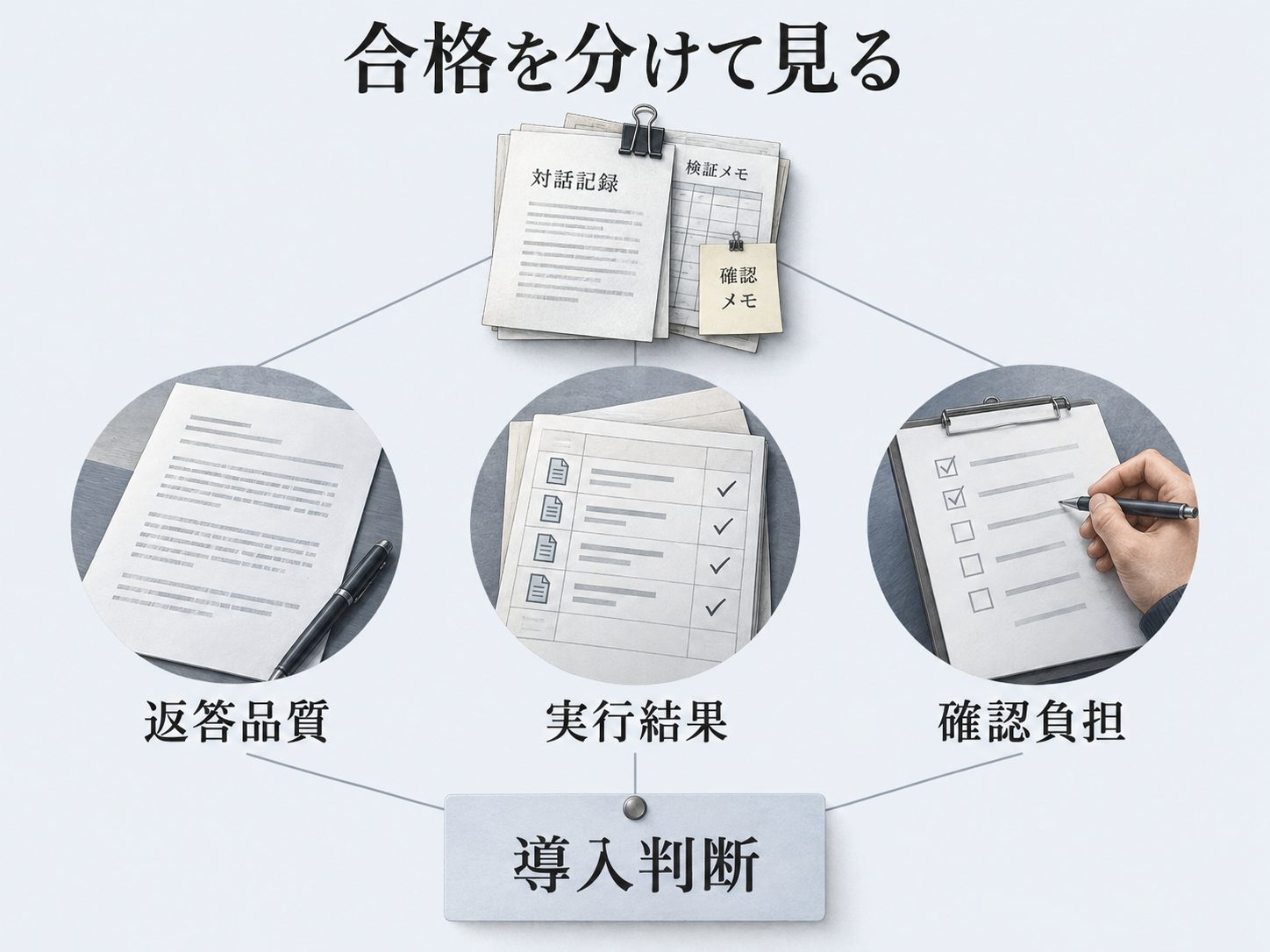 返答品質と業務成果を別々に見る