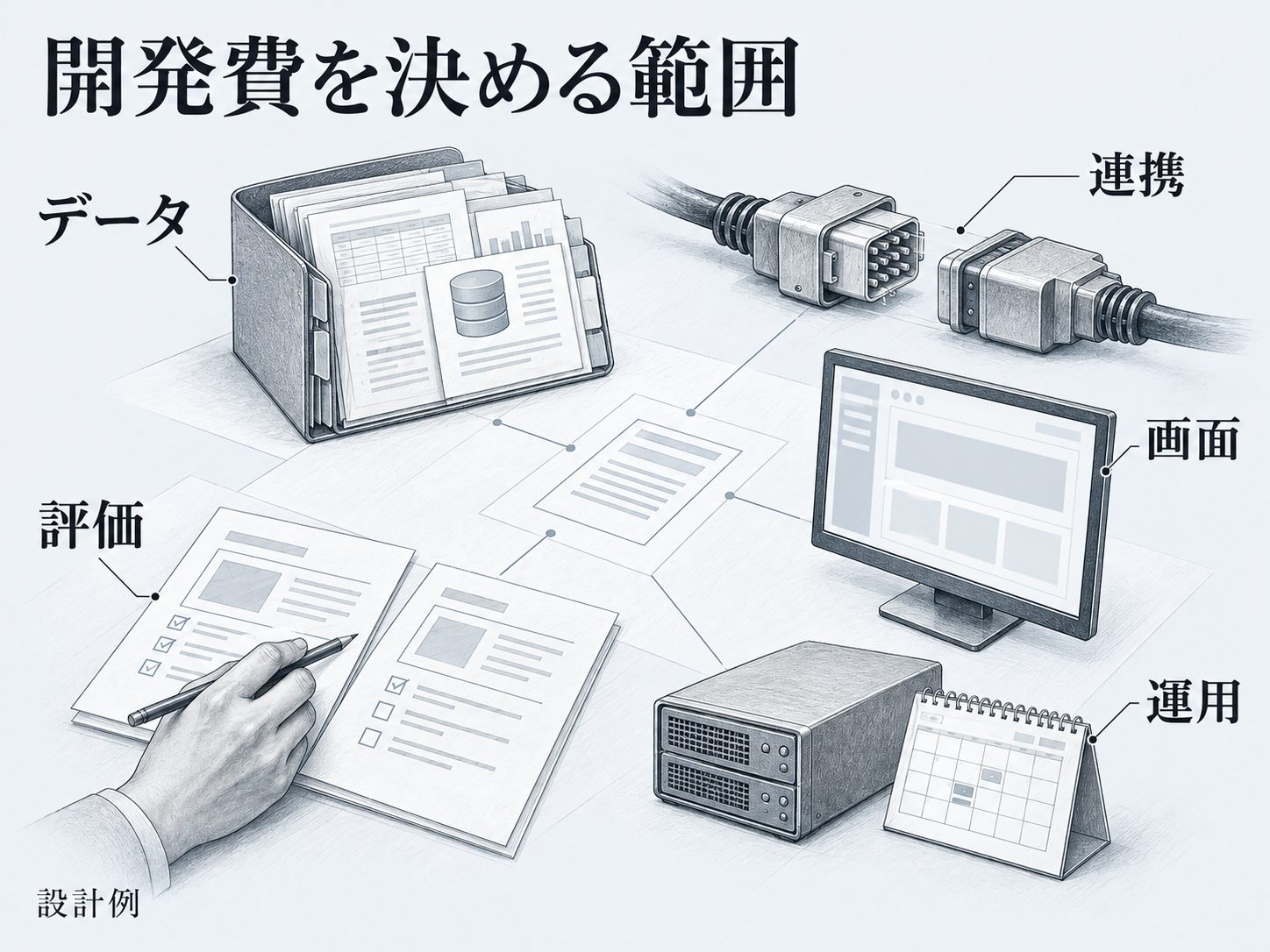 AI開発費用は範囲ごとに積み上がる