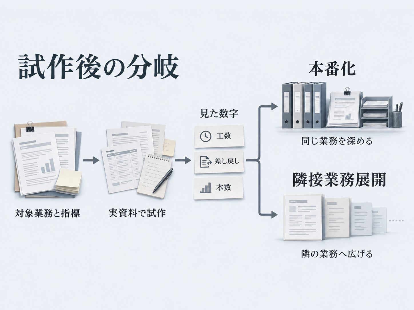 試作の数字から本番化と展開を分けて判断する