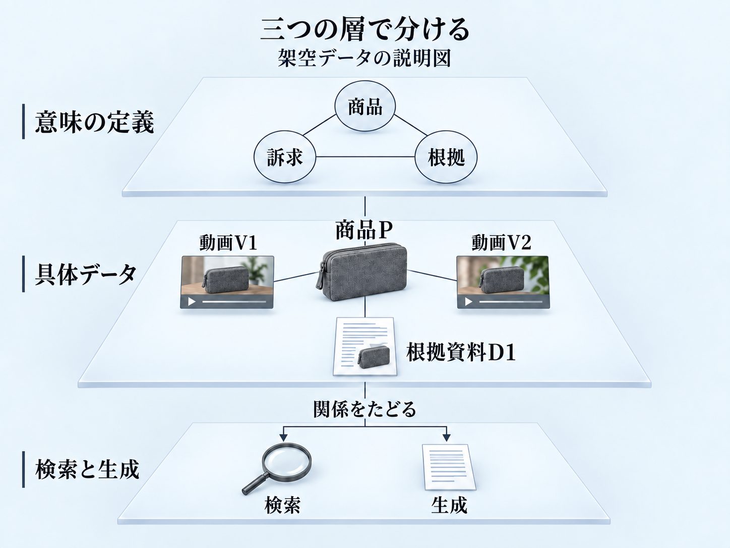 意味の定義と具体データと検索生成の層は役割が違う